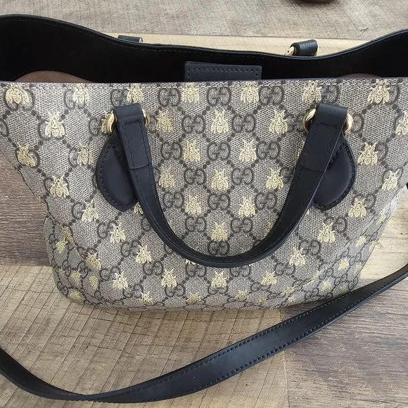 Gucci Ophidia GG Supreme Bee Print Small Tote Bag - Picture 1 of 10